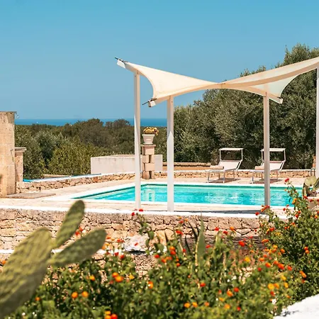 Helloapulia - Trulli Di Leo - Private Pool, Sea View And Pet-friendly Garden *