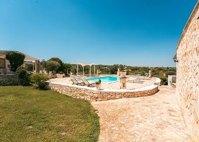 Helloapulia - Trulli Di Leo - Private Pool, Sea View And Pet-friendly Garden * Ostuni
