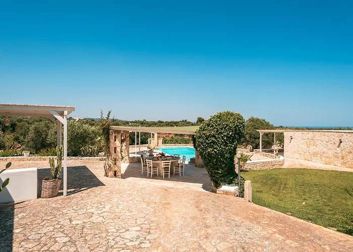 Helloapulia - Trulli Di Leo - Private Pool, Sea View And Pet-friendly Garden Villa *